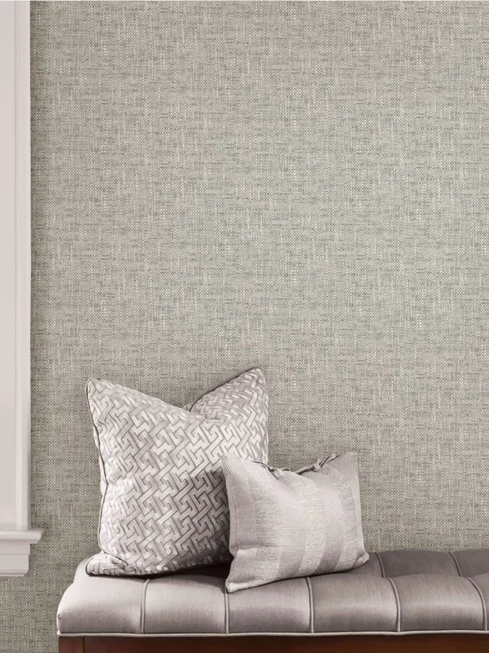 WALL POPS! NUWALLPAPER Peel & Stick Model: NU2873 Grey Poplin Texture NWT